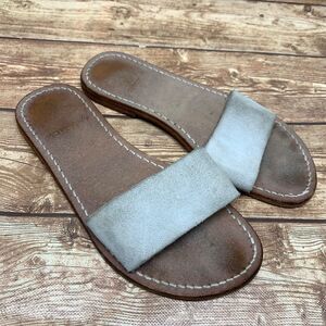 By James Handmade Leather Slide Sandals Size 6 Minimalist